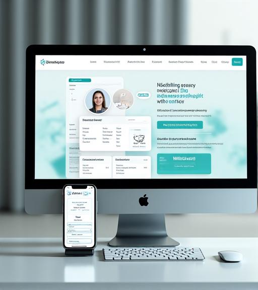Web design and UI/UX portfolio featuring healthcare and startup interfaces